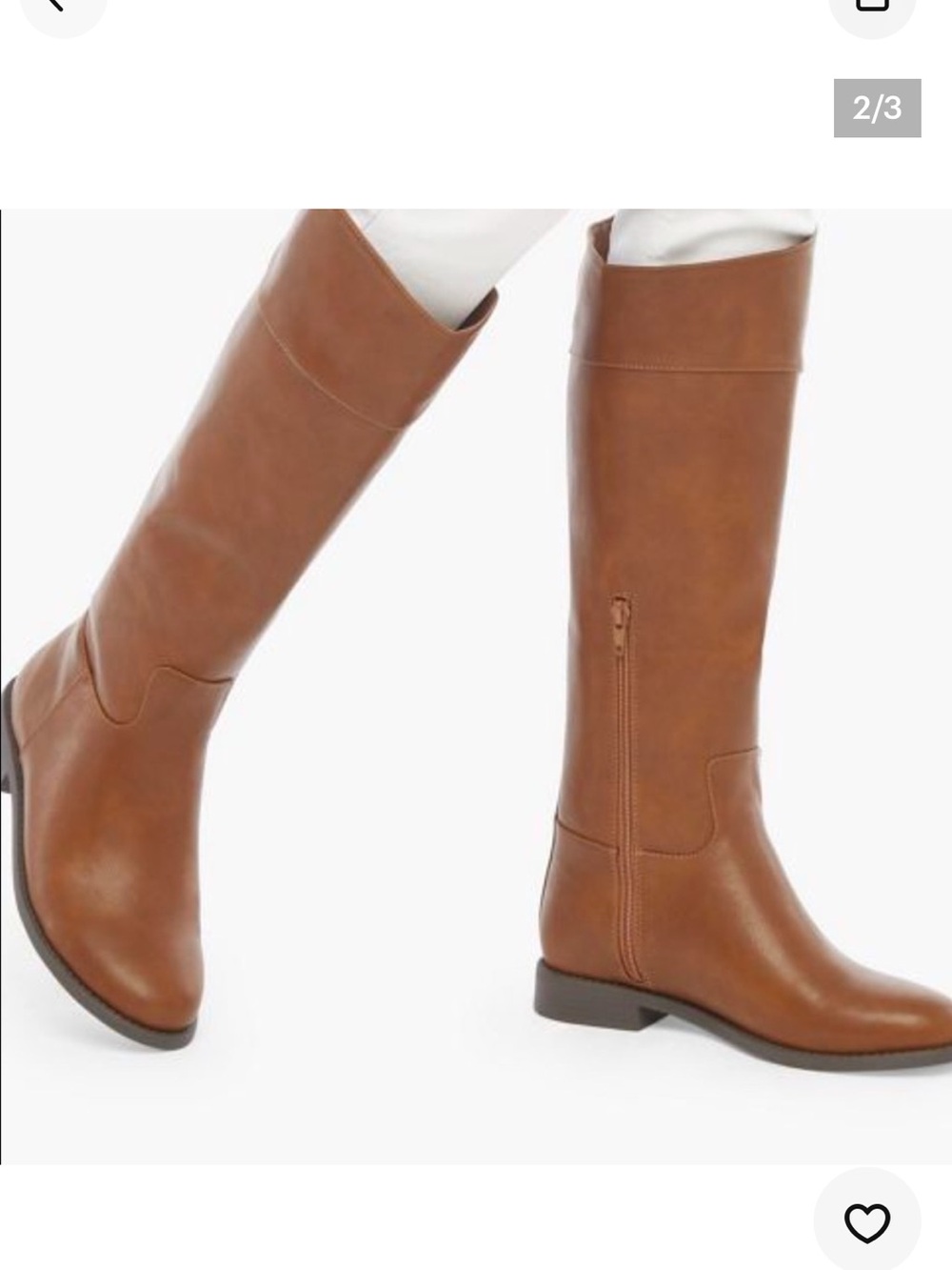 JustFab Cognac Knee-High Riding Boots